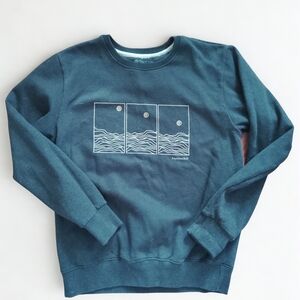 Fayettechill Men's Crewneck Sweatshirt in Teal Blue